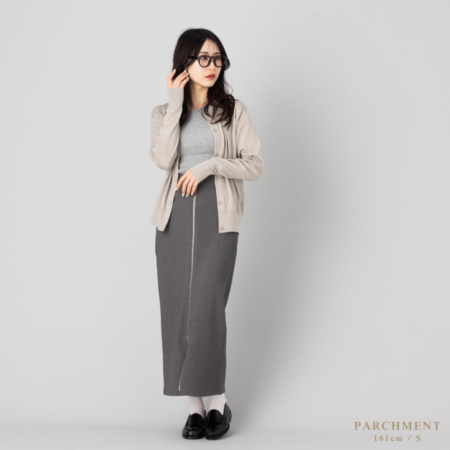 ジョンスメドレー JOHN SMEDLEY クルーネック長袖コットンニットカーディガン レディース 30G 30ゲージ シーアイランドコットン 綿 上品 きれいめ 天然素材の画像