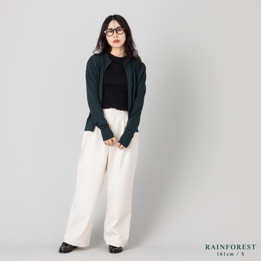 ジョンスメドレー JOHN SMEDLEY クルーネック長袖コットンニットカーディガン レディース 30G 30ゲージ シーアイランドコットン 綿 上品 きれいめ 天然素材の画像