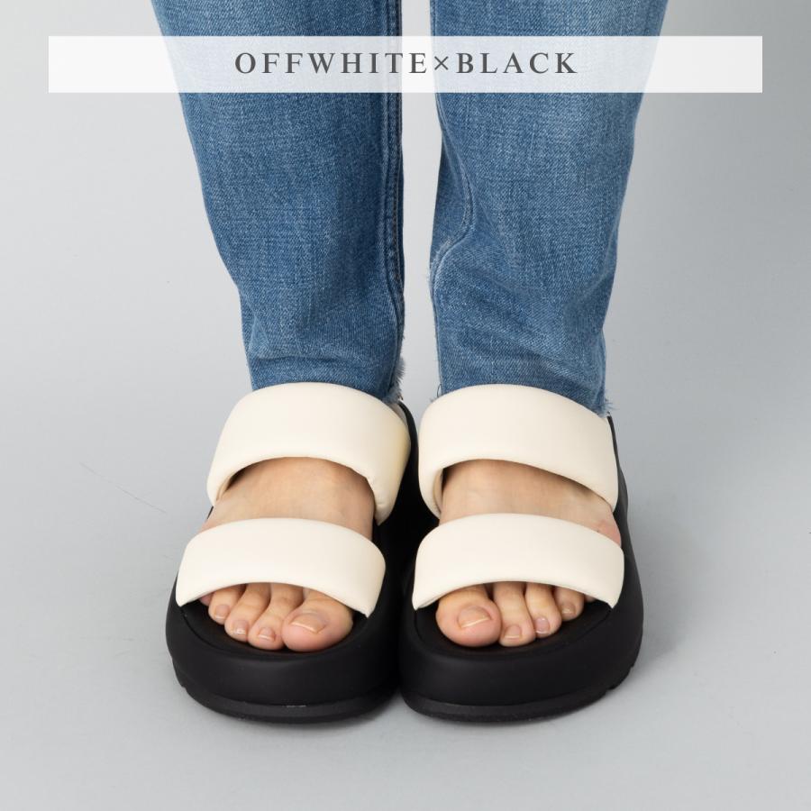 あーち品　極美品 MOHI パデット2ストラップ 厚底サンダル 黒　24 MOHI（モヒ） パデット2ストラップサンダル 厚底 フラットシューズ
