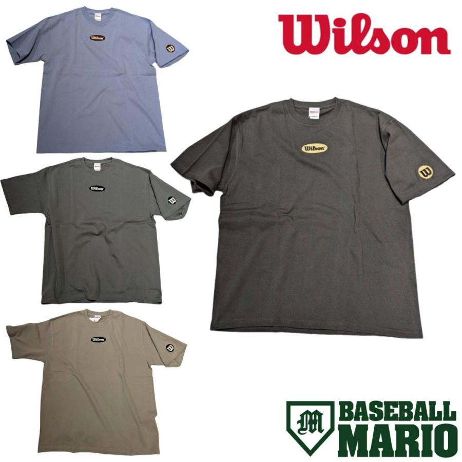 Wilson チャコール×ブランド Lサイズ Tシャツ WB6081605L Wilson ウイルソン/ウィルソン ビッグシルエットTシャツ 半袖