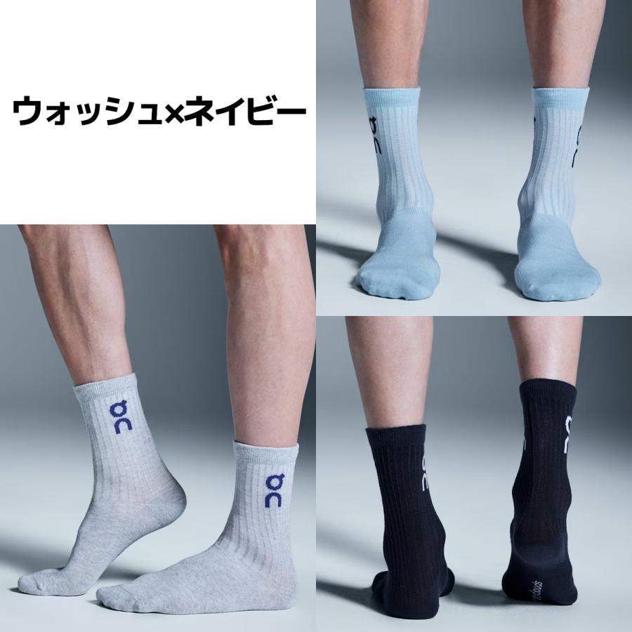 On（オン） ロゴソックス ハイ 3パック メンズ レディース ユニ