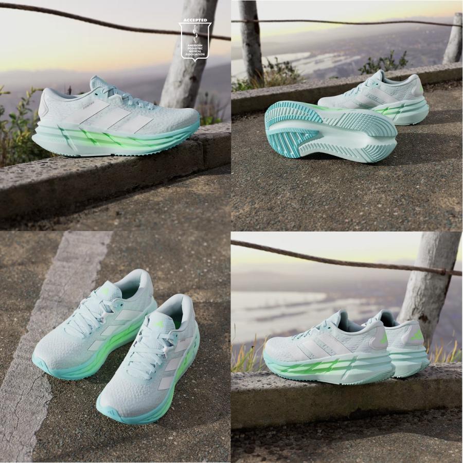 adidas adistarランニングシューズ グレー/グリーン adidas（アディダス） アディスター 4 Adistar 4 Running Shoes