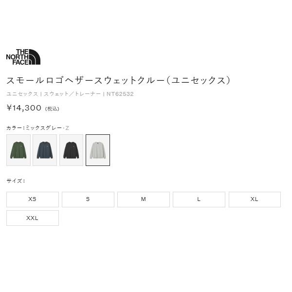 ザ・ノース・フェイス THE NORTH FACE Small Logo Heather Sweat Crew スモールロゴヘザースウェットクルー ユニセックス スウェット トレーナー プルオーバー_5