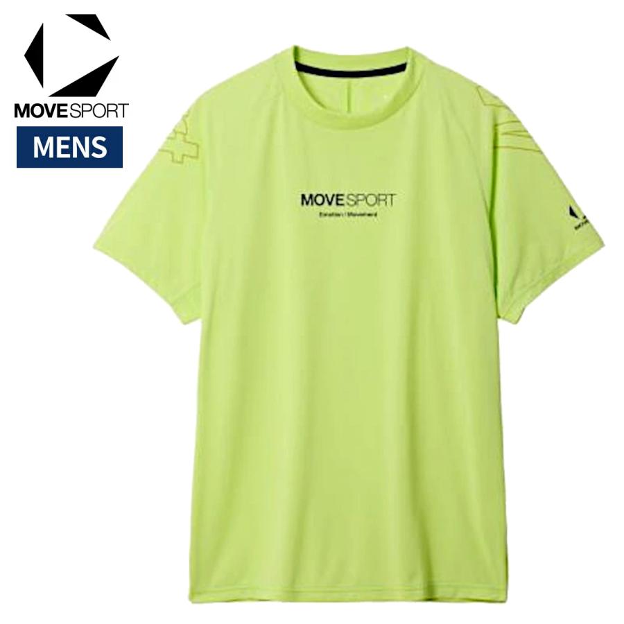 MOVE SPORT イエローシャツ 2nd Gym Cup MOVESPORT ムーブスポーツ ミニリップ 半袖シャツ メンズ 春 夏