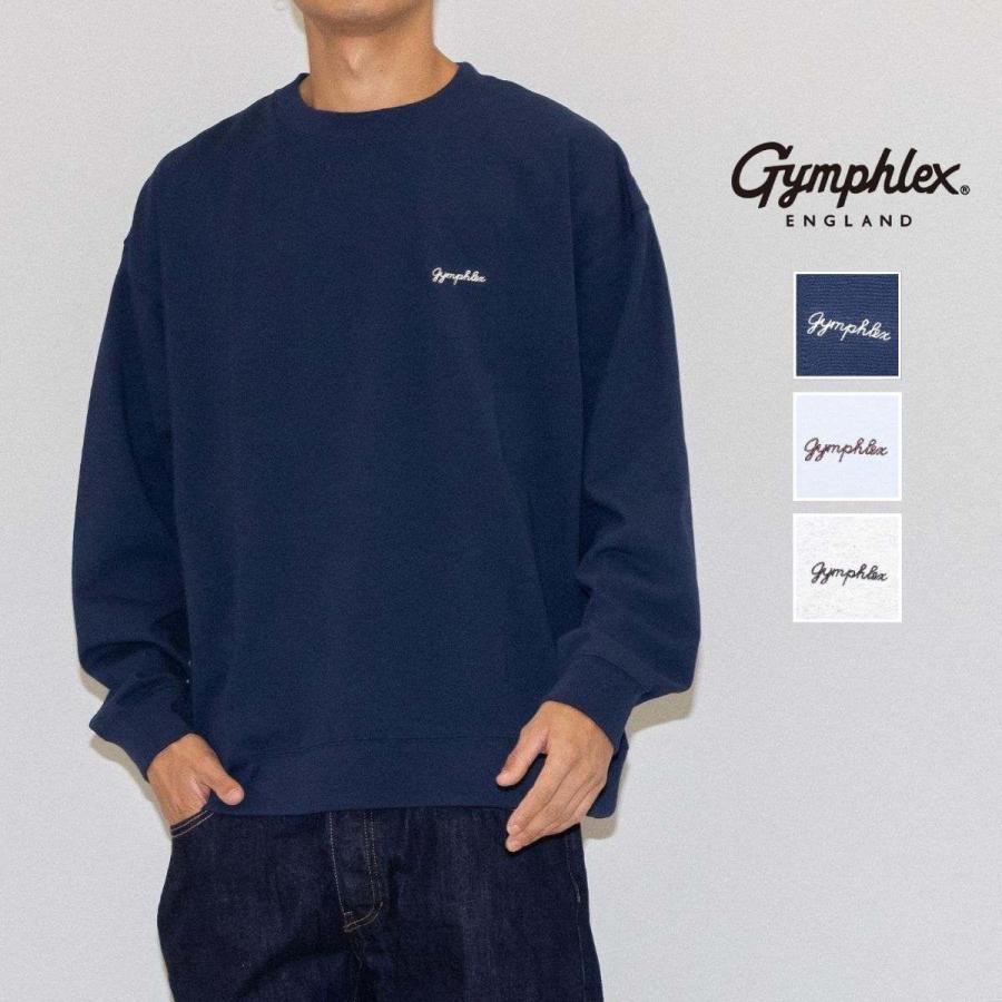 ジムフレックス GYMPHLEX コットンジャージー クルーネック長袖Tシャツ メンズ 春 秋 冬 Tシャツ ロンT カジュアル シャツ 綿100％ おしゃれ GY-C0487 ジムフレックス GYMPHLEX コットンジャージー クルーネック長袖Tシャツ