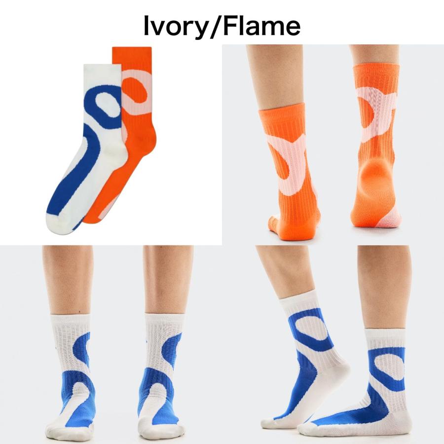 Off-White ロゴ ソックス 2足セット OFF-WHITE (オフホワイト) ロゴ リブ クルー ソックス ARROW