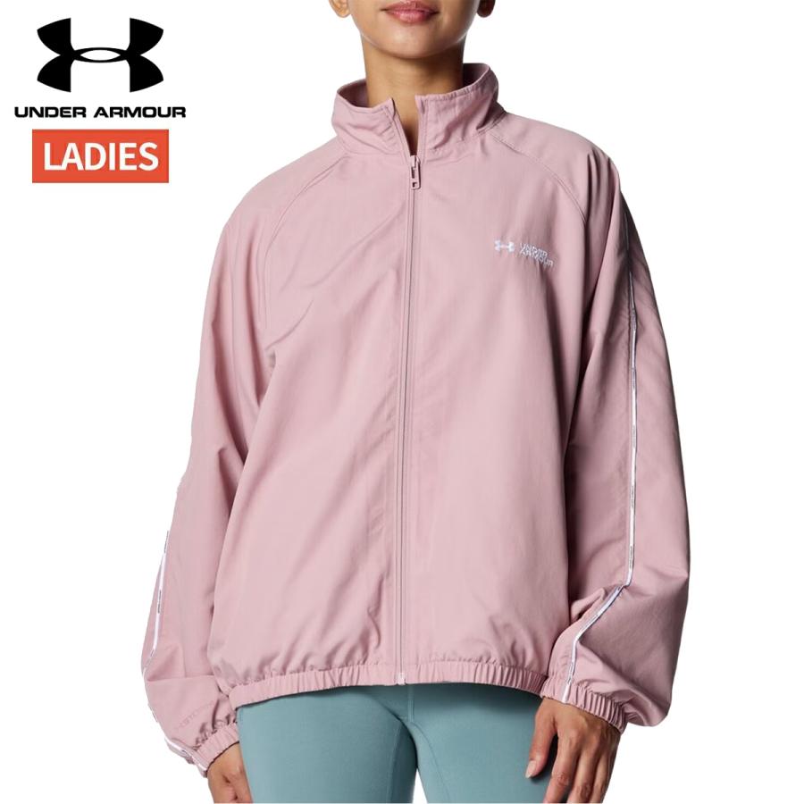 アンダーアーマー UNDER ARMOUR UAトリコット ライナー ウーブン フーディー レディース 秋 冬 ピンク 桃色 スポーツ フィットネス パーカー ジャケット 6007721-673 UNDER ARMOUR（アンダーアーマー） UNDER ARMOUR UAトリコット
