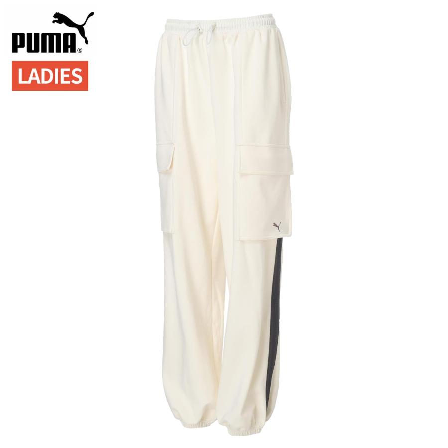 PUMA（プーマ） トレイン エッジ パンツ レディース ホワイト 白