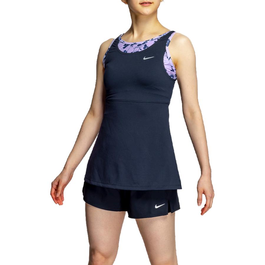 ナイキ NIKE ふんわりシルエット2in1パンツセパレーツ レディース ブラック 黒 パープル 紫 水泳 スイム フィットネス 水着 2993146-024 NIKE（ナイキ） ふんわりシルエット2in1パンツセパレーツ レディース