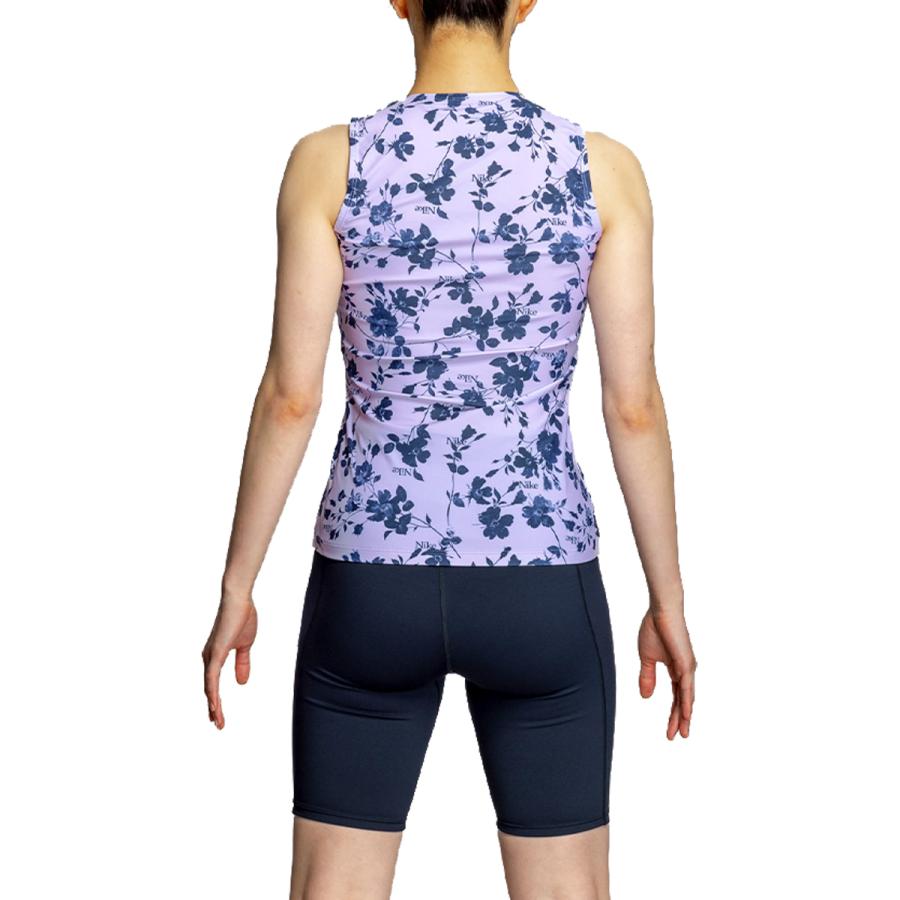 NIKE（ナイキ） 総柄ジップ付き袖なしセパレーツ レディース パープル
