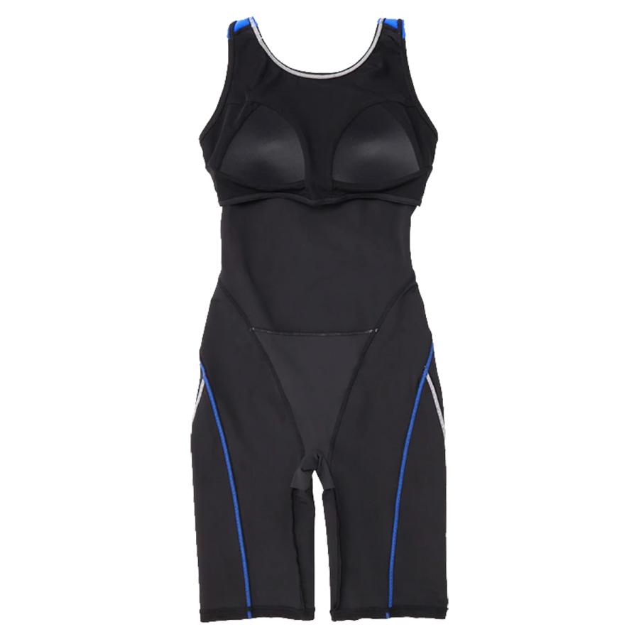 スピード speedo クラッシュドットルースンニースキン レディース ブラック 黒 水泳 スイム フィットネス 水着 オールインワン SFW12563-KB_2