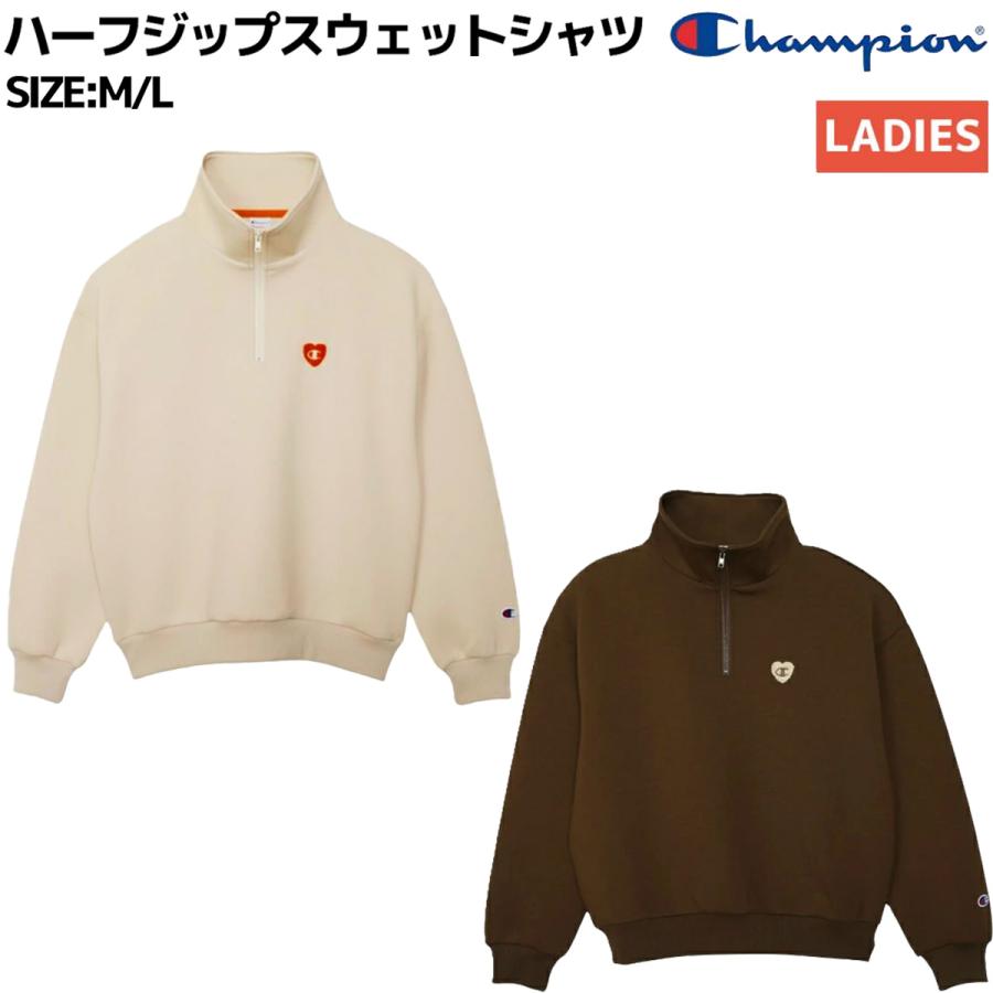 Championハーフジップスウェットシャツ Champion（チャンピオン） ハーフジップスウェットシャツ レディース