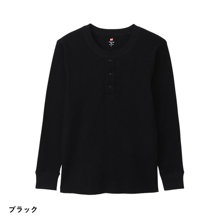 ヘインズ Hanes サーマルトップ ヘンリーネックロングスリーブ 25FW