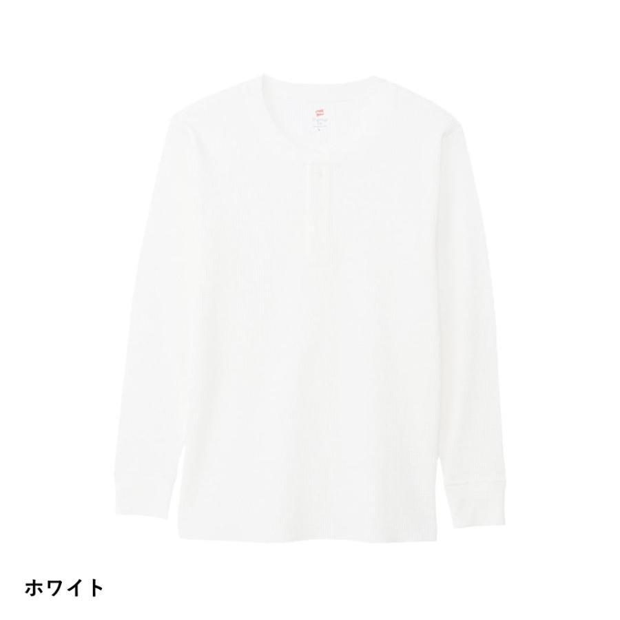 ヘインズ Hanes サーマルトップ ヘンリーネックロングスリーブ 25FW