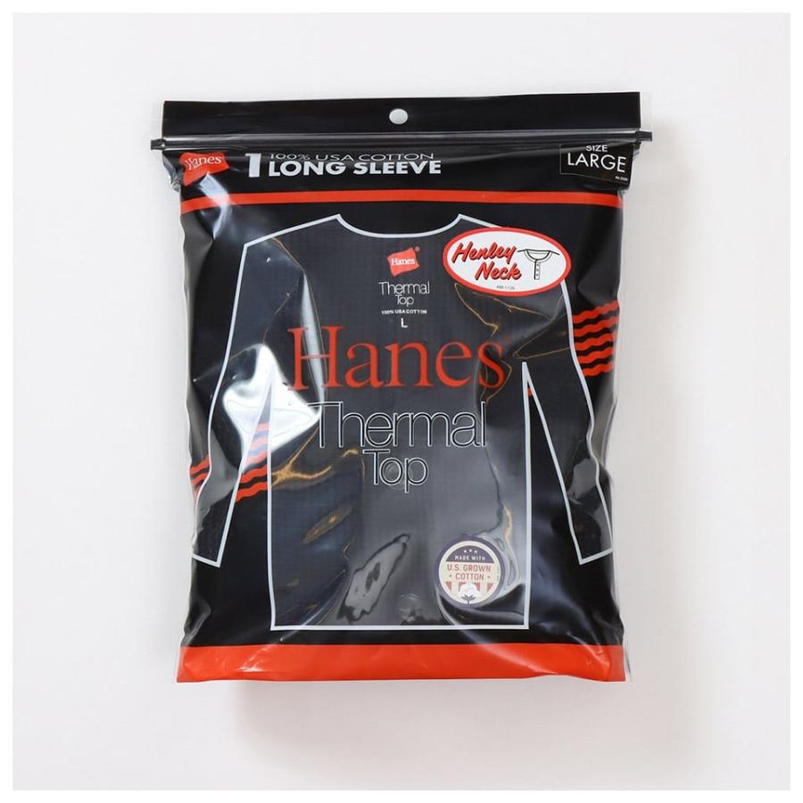 ヘインズ Hanes サーマルトップ ヘンリーネックロングスリーブ 25FW
