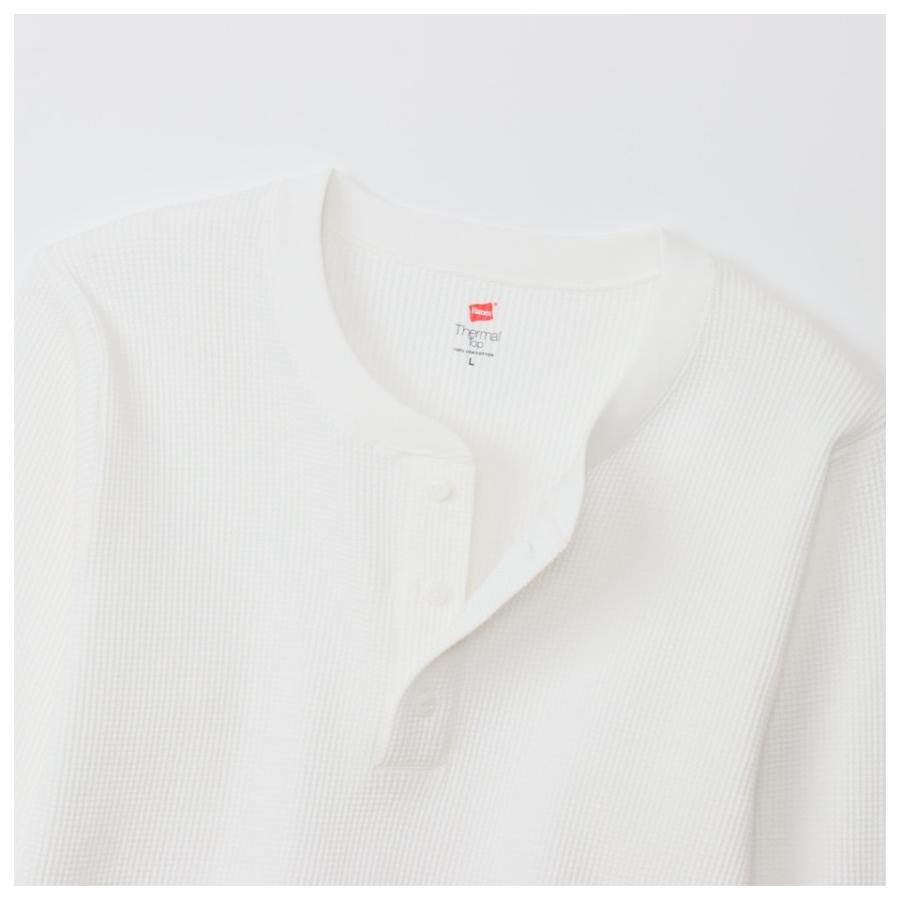 ヘインズ Hanes サーマルトップ ヘンリーネックロングスリーブ 25FW