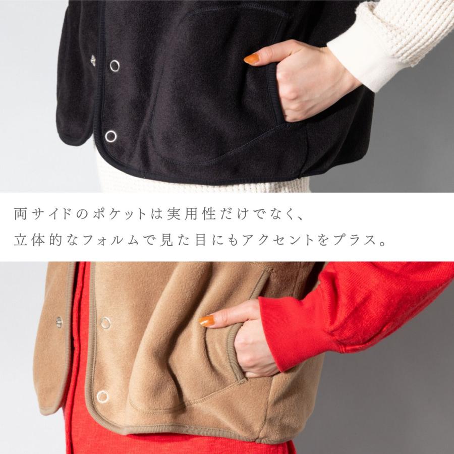 TIEASY（ティージー） アンチピリングフリースベスト レディース 秋 冬