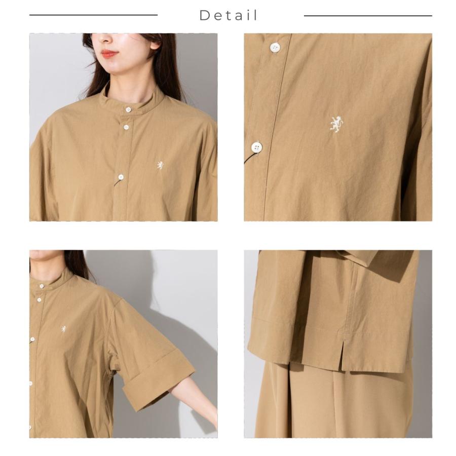 ジムフレックス GYMPHLEX タイプライター スタンドカラー半袖シャツ