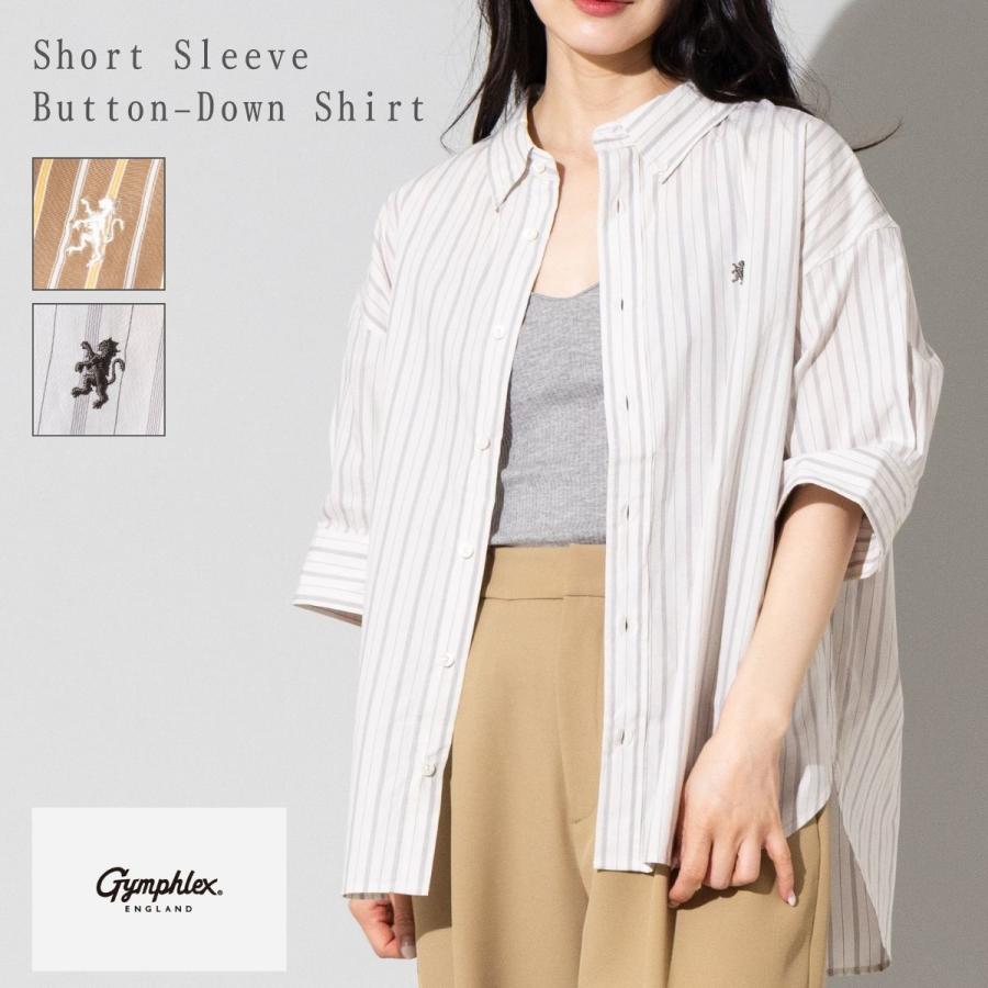 ジムフレックス GYMPHLEX 半袖ボタンダウンシャツ レディース 春 夏