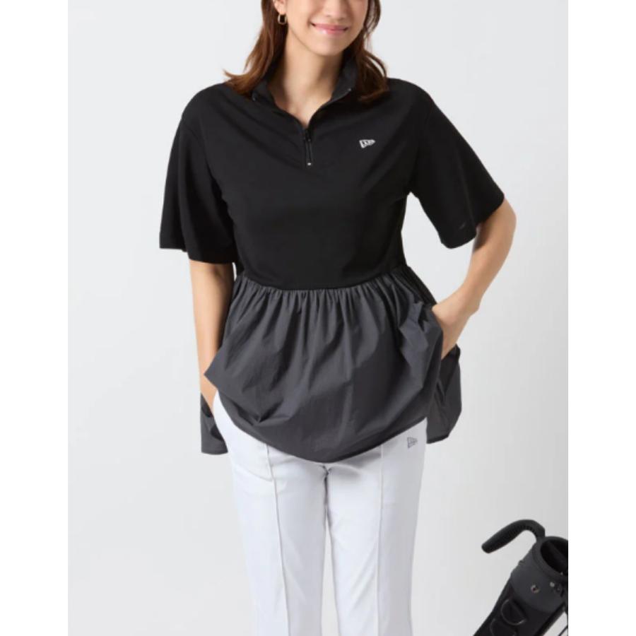 NEW ERA（ニューエラ） NEW ERA Womens 半袖 ハーフジップ チュニック