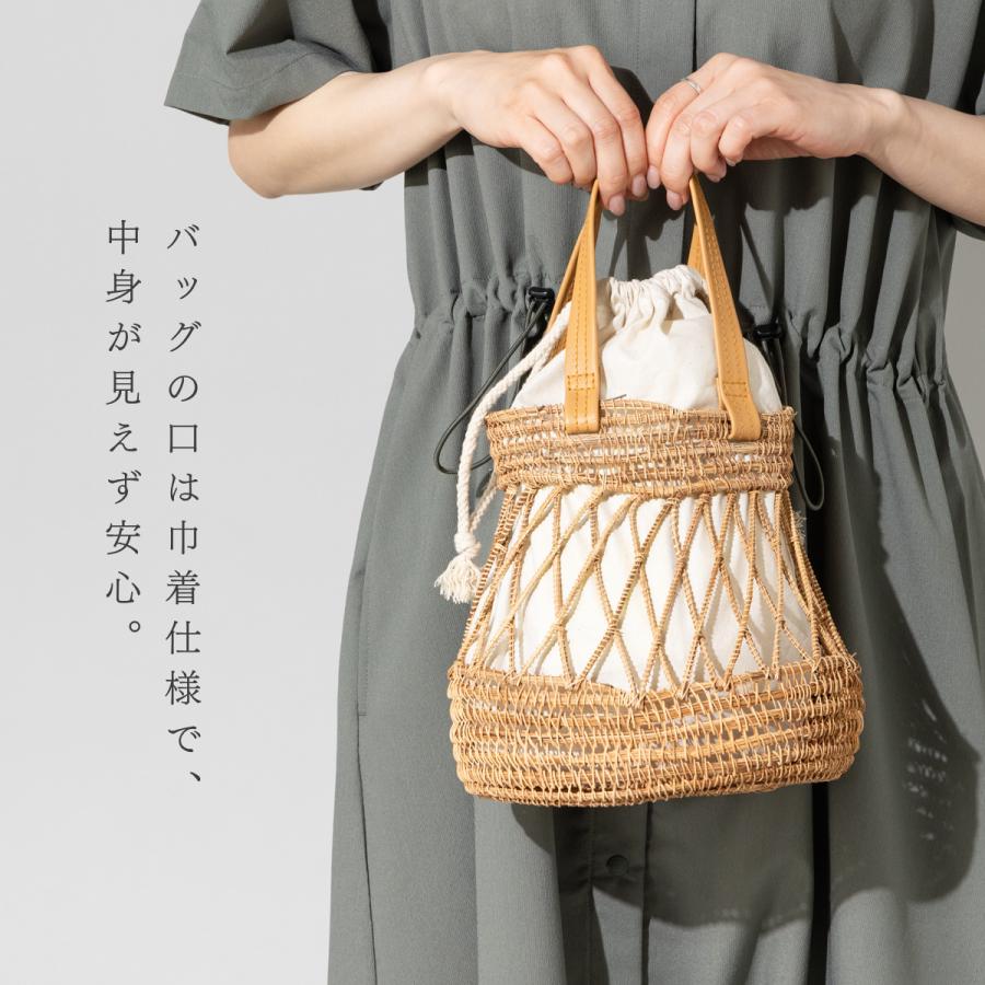 TARANGO（タランゴ） ソフトハンドル パーム カゴバッグ レディース