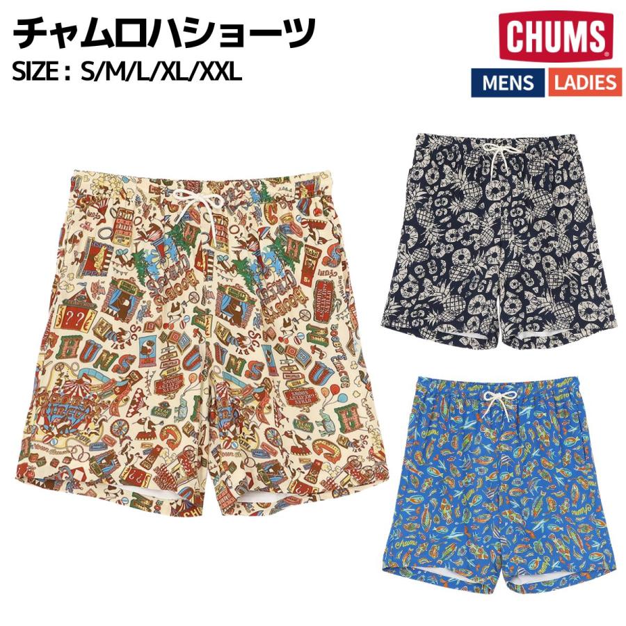M CHUMS チャムス アロハパンツ ハーフパンツ CHUMS（チャムス） チャムロハショーツ Chumloha Shorts ユニセックス