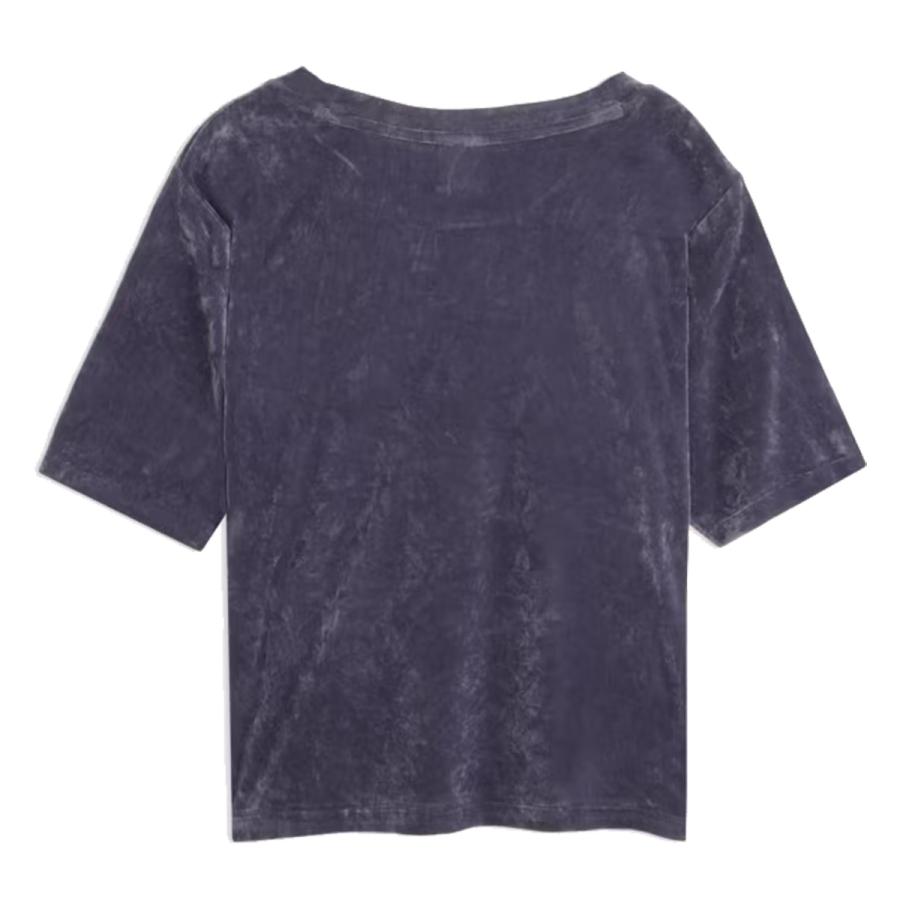 プーマ PUMA ESS エレベーテッド ベロア メッシュ 半袖 Tシャツ レディース 春 夏 パープル 紫 スポーツ フィットネス 半袖 Tシャツ 638500-35 | PUMA | 01