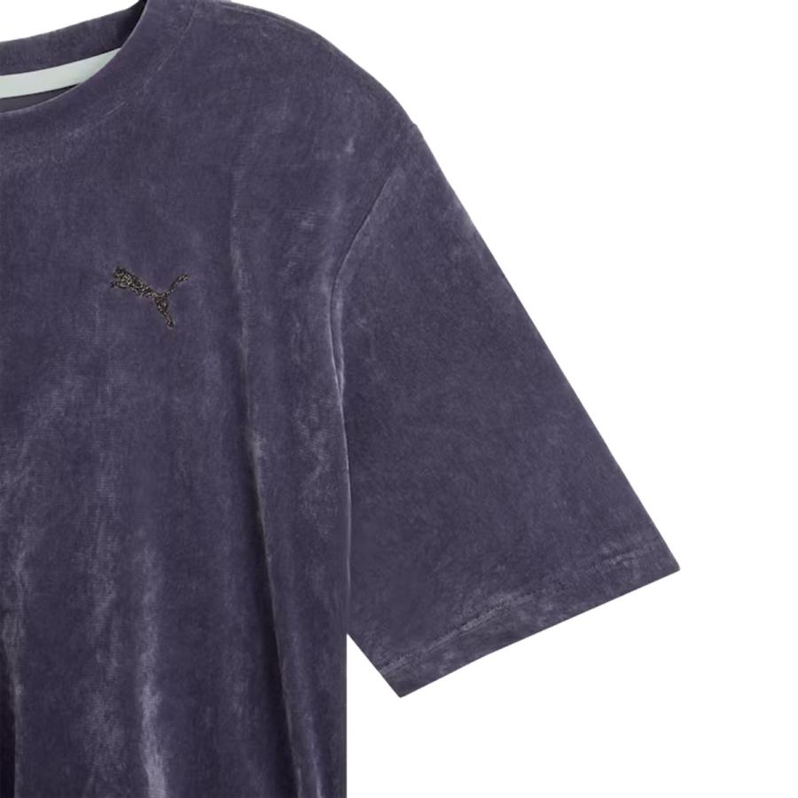 プーマ PUMA ESS エレベーテッド ベロア メッシュ 半袖 Tシャツ レディース 春 夏 パープル 紫 スポーツ フィットネス 半袖 Tシャツ 638500-35 | PUMA | 02
