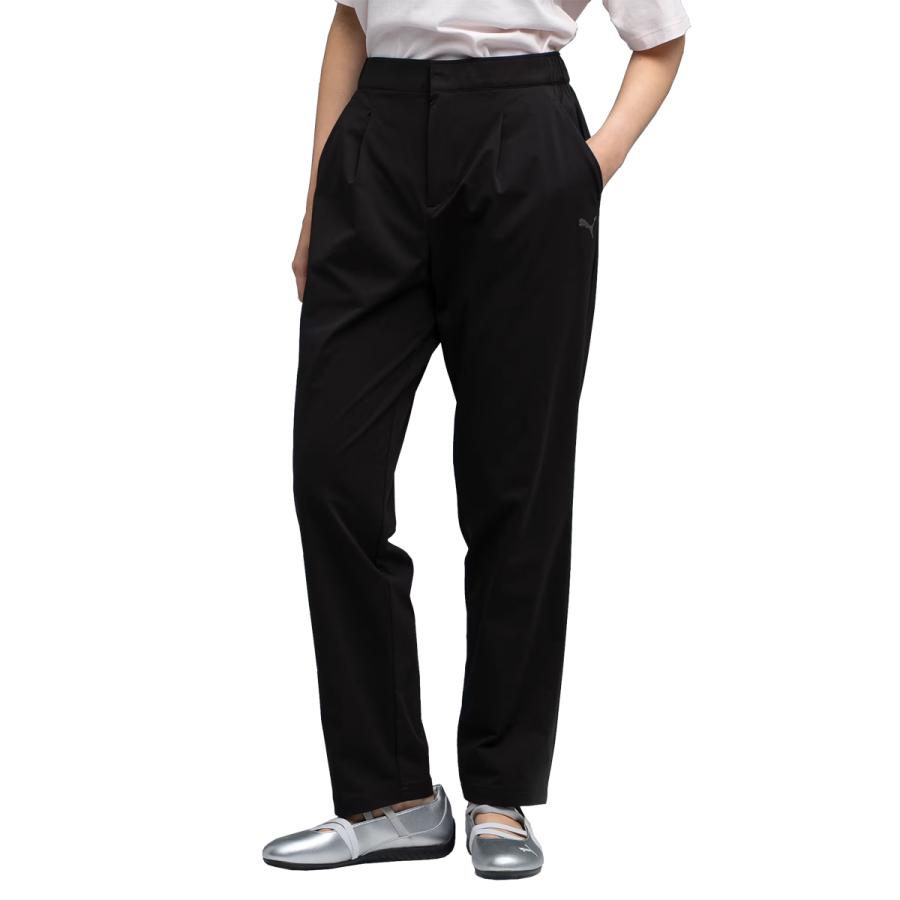 プーマ PUMA ESS ニット フルレングス テーパード パンツ レディース ブラック 黒 スポーツ フィットネス ロング パンツ 693566-01 | PUMA | 05
