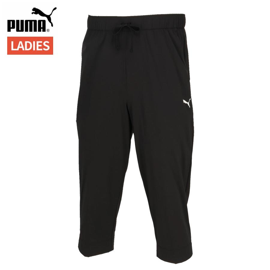 プーマ PUMA ESS ニット 3/4 パンツ レディース ブラック 黒 スポーツ フィットネス 7分丈 パンツ 693567-01 | PUMA