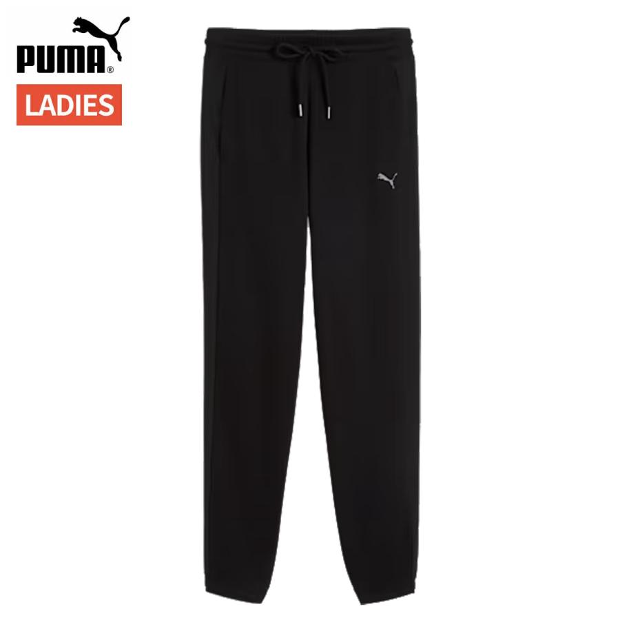 プーマ PUMA HER コンフォート ハイウェスト スウェットパンツ レディース ブラック 黒 スポーツ フィットネス ロング パンツ 694104-01 | PUMA