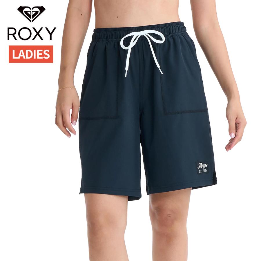 ロキシー ROXY HORIZONTAL LINE ホリゾンタル ライン ボードショーツ レディース ブラック 黒 スポーツ フィットネス ハーフ パンツ RBS261014-BLK | ROXY