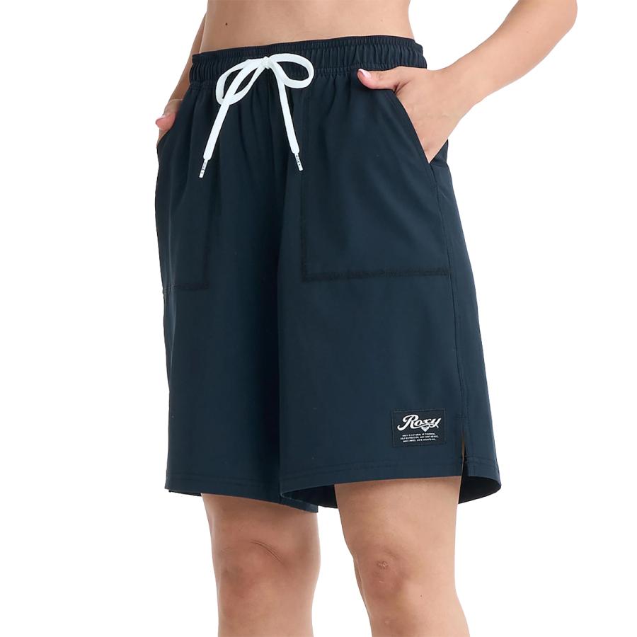 ロキシー ROXY HORIZONTAL LINE ホリゾンタル ライン ボードショーツ レディース ブラック 黒 スポーツ フィットネス ハーフ パンツ RBS261014-BLK | ROXY | 01