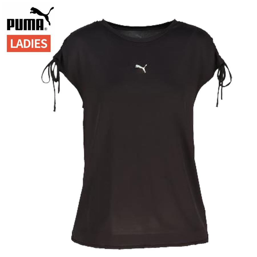 プーマ PUMA STUDIO SS TEE レディース 春 夏 ブラック 黒 スポーツ フィットネス 半袖 Tシャツ 529567-01 | PUMA