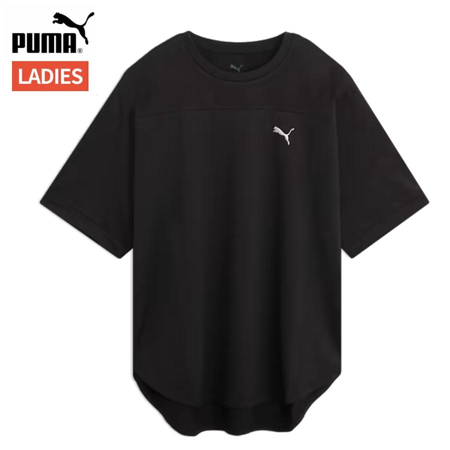 プーマ PUMA TAD JQ ブロック 半袖 Tシャツ レディース 春 夏 ブラック 黒 スポーツ フィットネス 半袖 Tシャツ 529582-01 | PUMA