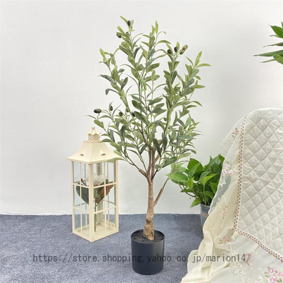 フェイクグリーン 人工観覧植物 大型 鉢植え 人工オリーブの木 人工  
