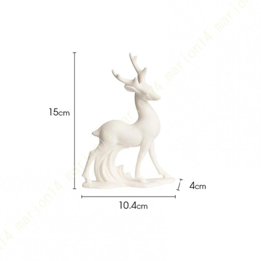 置物 鹿の置物 北欧 陶器 オーナメント鹿 恋人 彫刻 オブジェ 小像 彫刻 立像 ホームリビングルーム 寝室の装飾 インテリア 置き物 飾り 誕生日 プレゼント｜marion14｜13