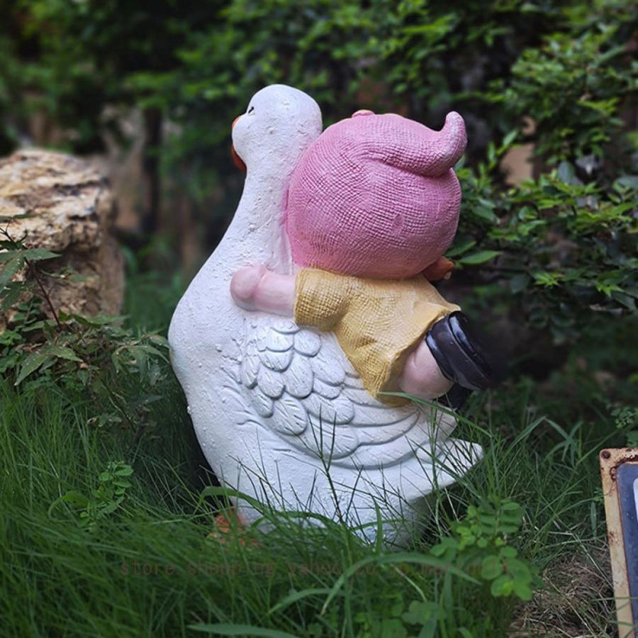 置物 動物 ガーデンオーナメント アヒル カントリー雑貨 インテリア 屋外 大きい アヒルの置物 デコレーション ガーデンオブジェ 庭 【セレクト】