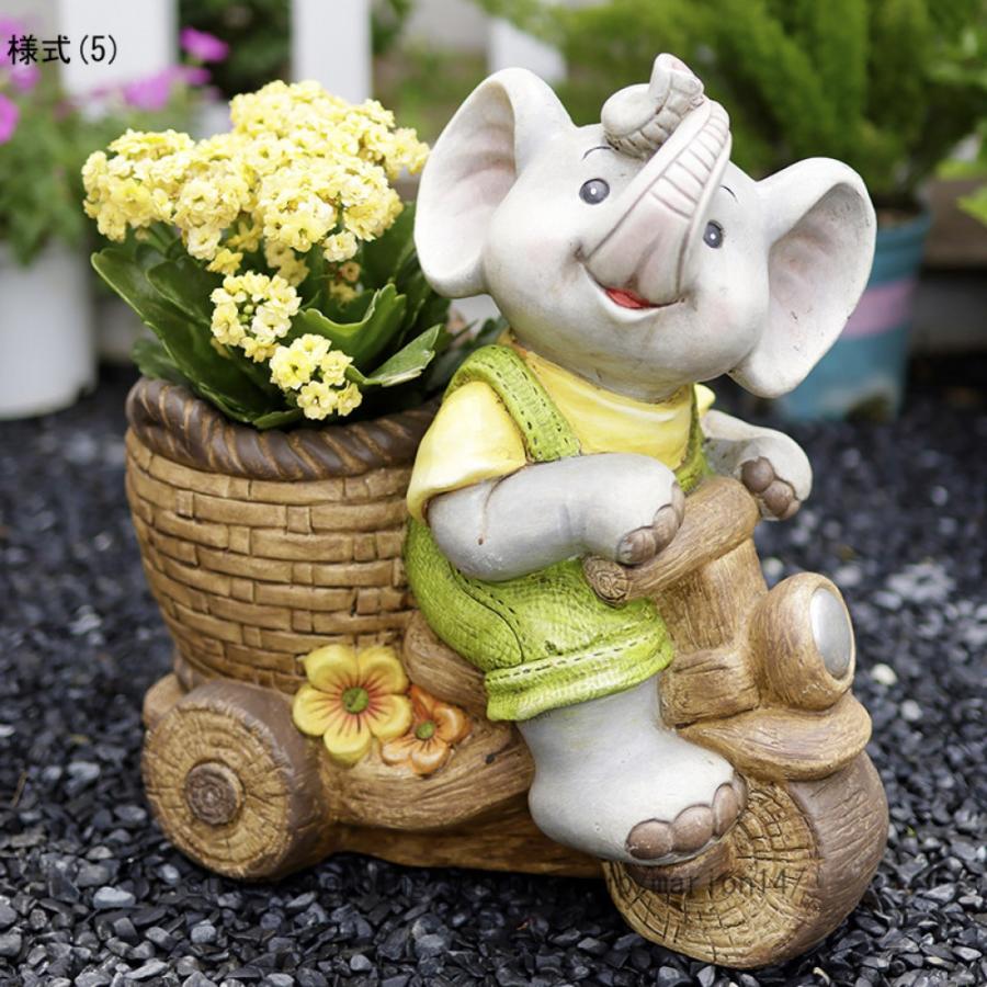 オブジェ 大きい 置物 アニマル ぞう 動物 オーナメント 癒しグッズ 可愛い オブジェ 花壇の置物 庭に置く おしゃれ 屋外装飾 オーナメント 【ランプラブラドールママ】