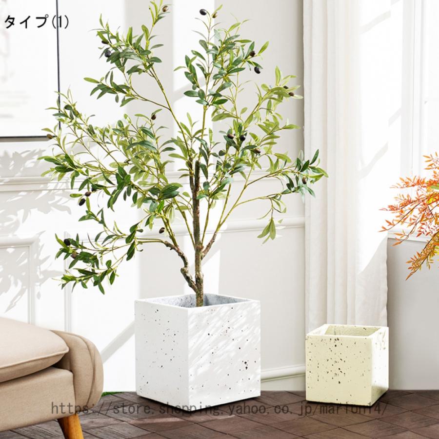 室内用植木鉢 スクエア 四角 お洒落な植木鉢 大型 セメント製 室内用植木鉢 スクエア 四角 お洒落な植木鉢 大型 セメント製