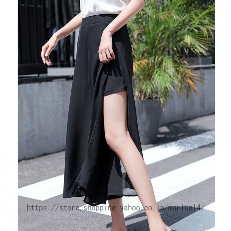 ガウチョパンツ スカンツ スカーチョ シフォン ワイドパンツ ゆったり ウエストゴム 無地 プリーツガウチョパンツ ボトムス 春夏 おうちコーデ リラックス |  | 10