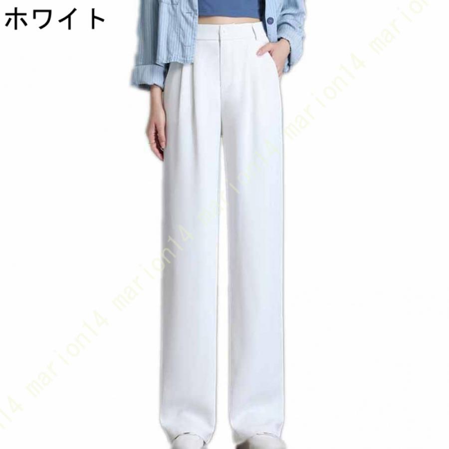 ストレート タック ワイドパンツレディース 春 夏 パンツ スラックス ワイドパンツ オフィスカジュアル タックパンツ 美シルエット きれい見えワイドパンツ |  | 05