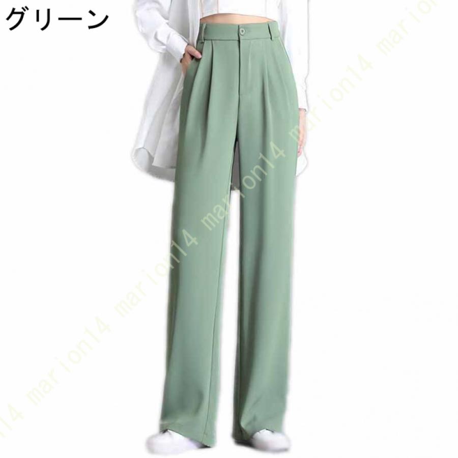 ストレート タック ワイドパンツレディース 春 夏 パンツ スラックス ワイドパンツ オフィスカジュアル タックパンツ 美シルエット きれい見えワイドパンツ |  | 07