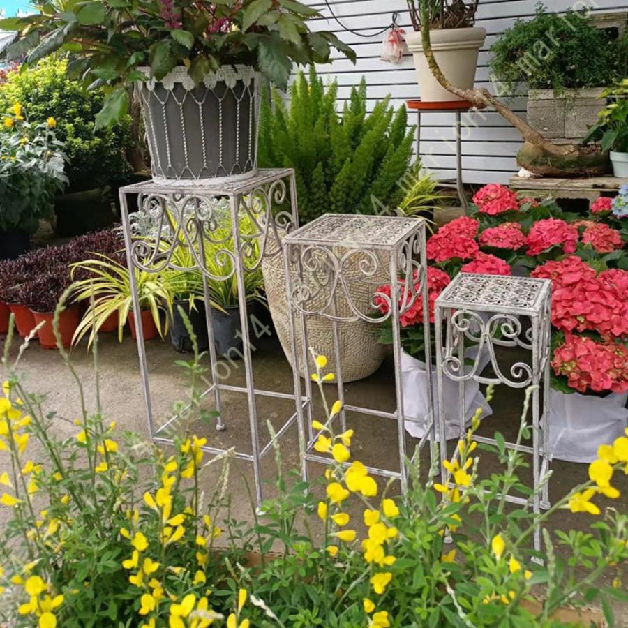 サイドテーブル 花台 アイアンテーブルミニテーブルアンティーク