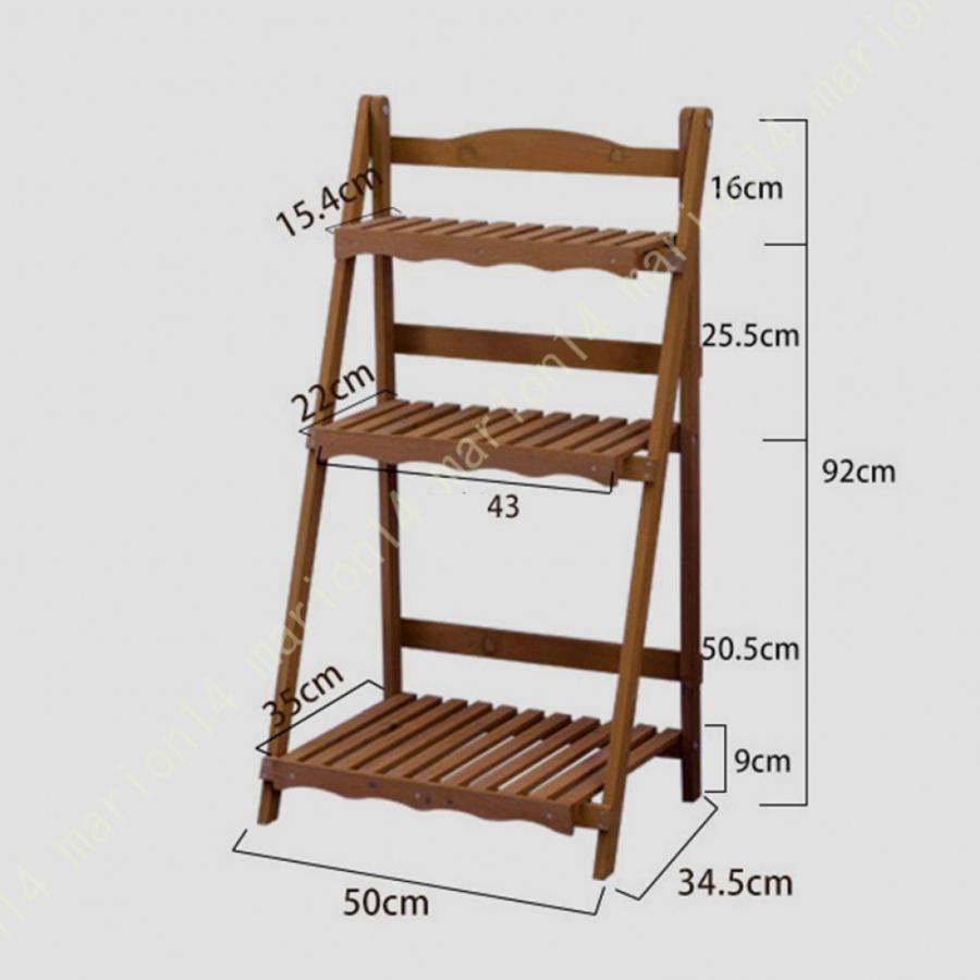 フラワースタンド 木製 飾り棚 収納棚 花 棚 植木鉢 園芸ラック おしゃれ かわいい 軽量 花台 ガーデニング 植木台 スリム リビング 玄関 庭 幅広い 大容量｜marion14｜09