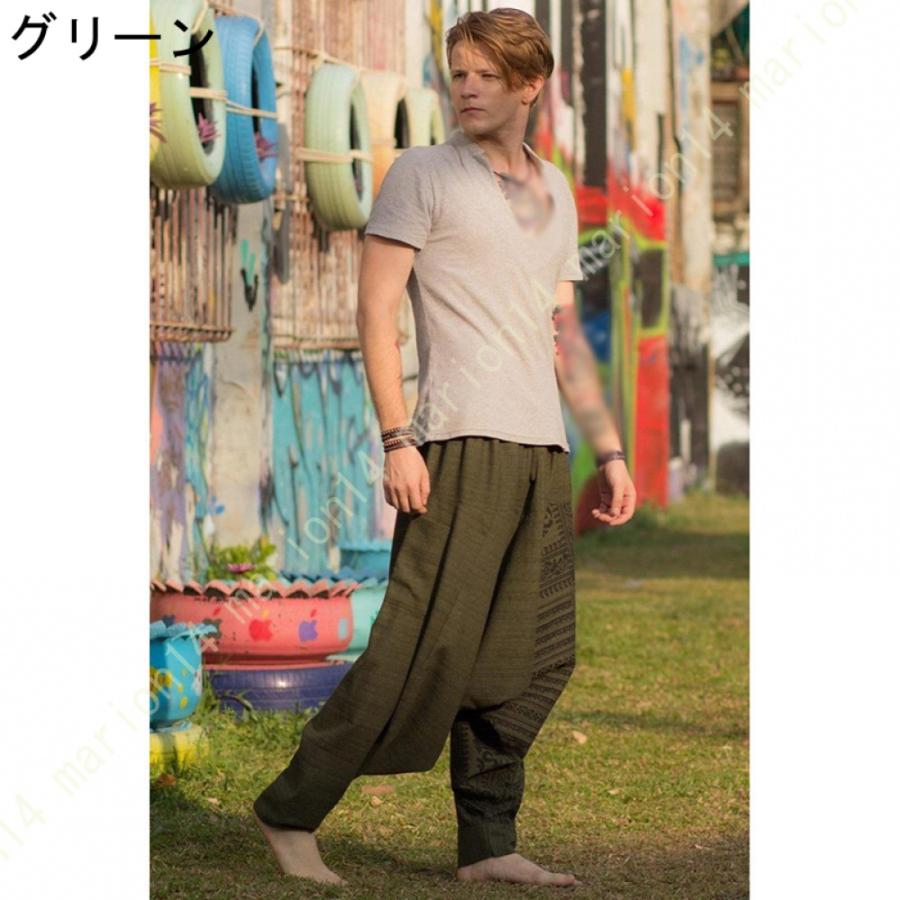 サルエルパンツ メンズ エスニック ファッション 夏 サルエル パンツ アジアン ボトムス 大きいサイズ ジョガーパンツ バルーンパンツ タイパンツ |  | 04