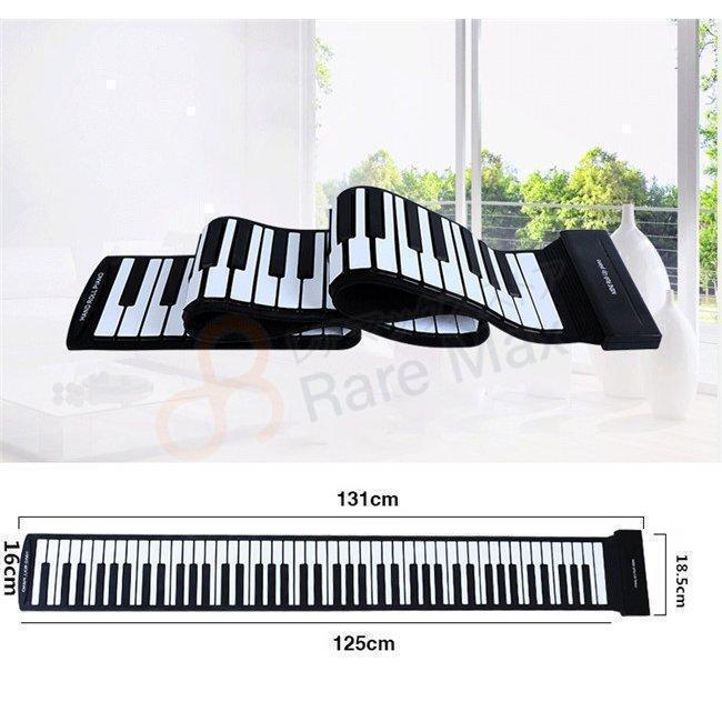 電子ピアノ ロールピアノ 88鍵 ロールアップピアノ ピアノ イヤホン スマリー 折りたたみ 楽器 こども USB プレゼント｜mariri-shop｜02