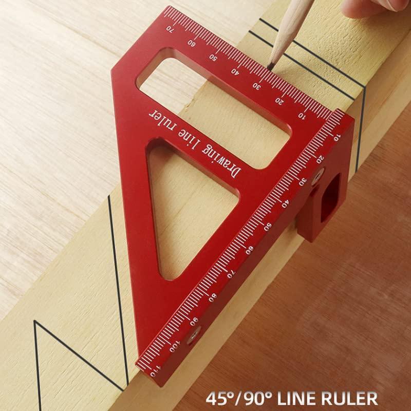 カーペンタースクエア - 木工 正方形 分度器 アルミマイター 三角定規 3D マルチアングル 45/90度 レイアウト 測定定規｜mariri-shop｜04