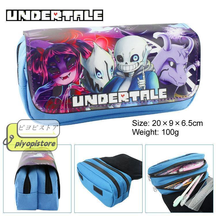 Undertale アンダーテール 柄 筆箱 ふでばこ ジッパー 二層 大容量 自立スタンド型 縦型 タテ型 おしゃれ 中学 高校 大学生 子供 プレゼント 文房具｜mariri-shop｜03