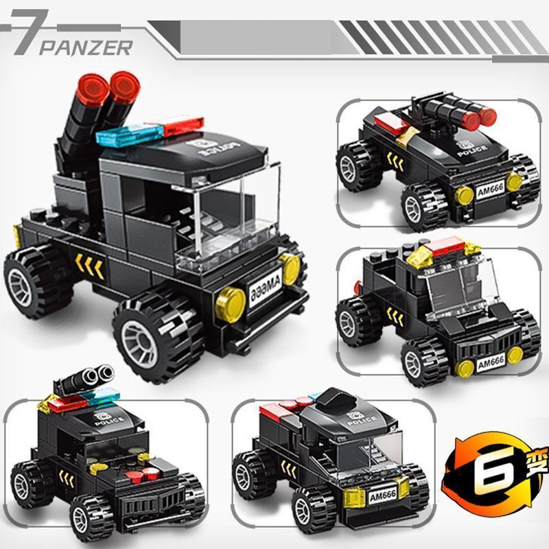 あす楽 レゴ互換ブロック ロボコップ 装甲車 戦闘機 LEGO互換品 SWAT 51種類変形可 ミニフィグ スワットチーム 知育玩具 ブロック 誕生日プレゼント 入園ギフト｜mariri-shop｜13